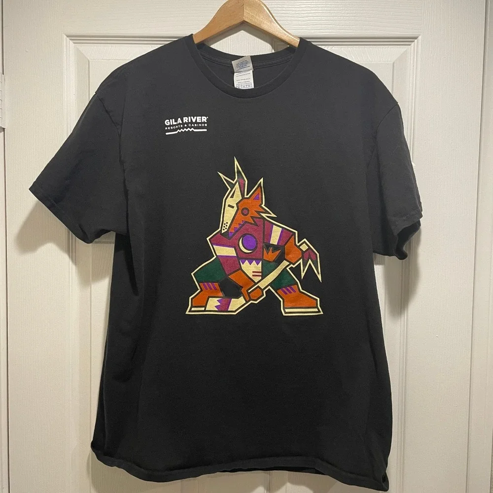Arizona Coyotes Kachina T-Shirt Delta Mens XL Black Cotton NHL Hockey Gila River